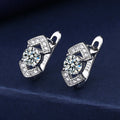 Retro Zircon Silver Earrings